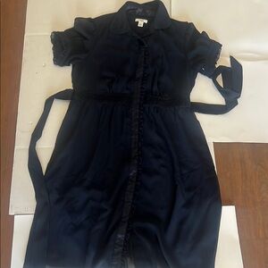 Elegant Black Button-Down Dress